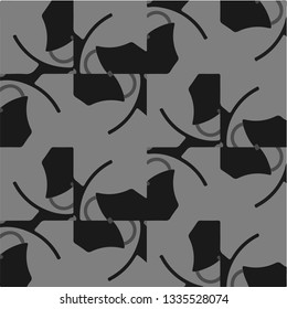 Simple black and white vector illustration. Abstract geometric background pattern