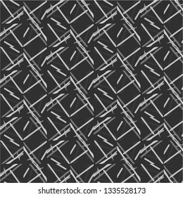 Simple black and white vector illustration. Abstract geometric background pattern
