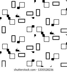 Simple black and white vector illustration. Abstract geometric background pattern