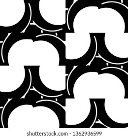Simple black and white vector illustration. Abstract geometric background pattern