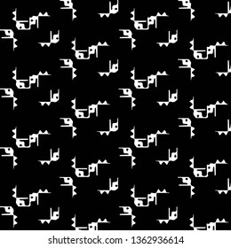 Simple black and white vector illustration. Abstract geometric background pattern
