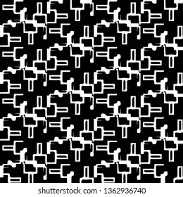 Simple black and white vector illustration. Abstract geometric background pattern