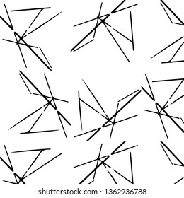 Simple black and white vector illustration. Abstract geometric background pattern