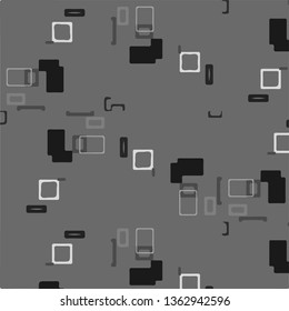 Simple black and white vector illustration. Abstract geometric background pattern