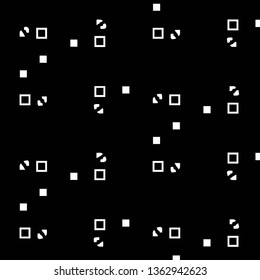Simple black and white vector illustration. Abstract geometric background pattern