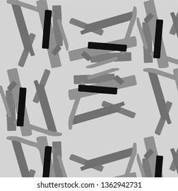 Simple black and white vector illustration. Abstract geometric background pattern