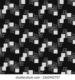 Simple black and white vector illustration. Abstract geometric background pattern