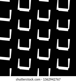 Simple black and white vector illustration. Abstract geometric background pattern