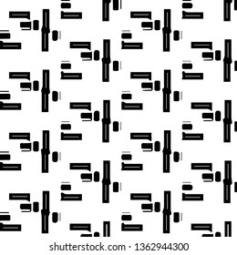 Simple black and white vector illustration. Abstract geometric background pattern
