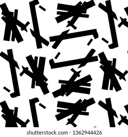 Simple black and white vector illustration. Abstract geometric background pattern