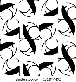 Simple black and white vector illustration. Abstract geometric background pattern