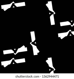 Simple black and white vector illustration. Abstract geometric background pattern