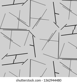 Simple black and white vector illustration. Abstract geometric background pattern