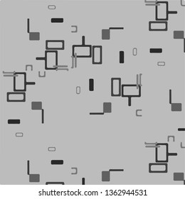 Simple black and white vector illustration. Abstract geometric background pattern