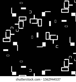 Simple black and white vector illustration. Abstract geometric background pattern