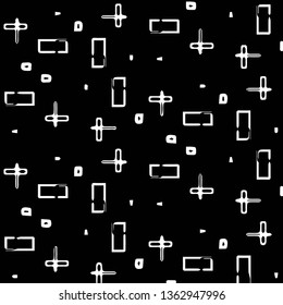 Simple black and white vector illustration. Abstract geometric background pattern