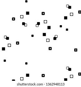 Simple black and white vector illustration. Abstract geometric background pattern