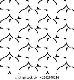 Simple black and white vector illustration. Abstract geometric background pattern