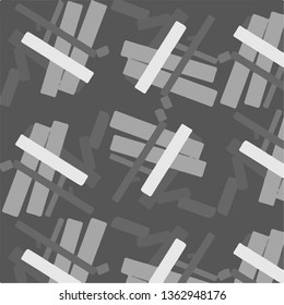 Simple black and white vector illustration. Abstract geometric background pattern