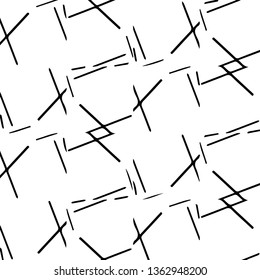 Simple black and white vector illustration. Abstract geometric background pattern