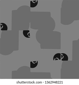 Simple black and white vector illustration. Abstract geometric background pattern