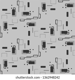 Simple black and white vector illustration. Abstract geometric background pattern