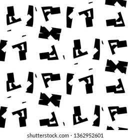 Simple black and white vector illustration. Abstract geometric background pattern