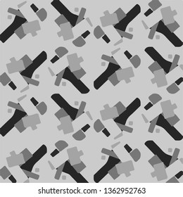 Simple black and white vector illustration. Abstract geometric background pattern