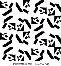 Simple black and white vector illustration. Abstract geometric background pattern