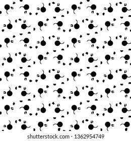 Simple black and white vector illustration. Abstract geometric background pattern