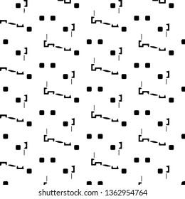 Simple black and white vector illustration. Abstract geometric background pattern