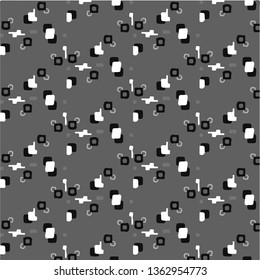 Simple black and white vector illustration. Abstract geometric background pattern