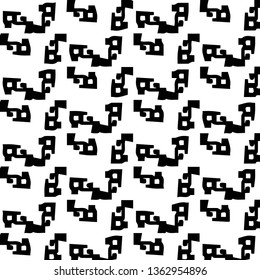 Simple black and white vector illustration. Abstract geometric background pattern