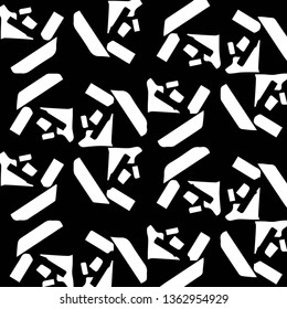 Simple black and white vector illustration. Abstract geometric background pattern
