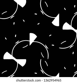 Simple black and white vector illustration. Abstract geometric background pattern