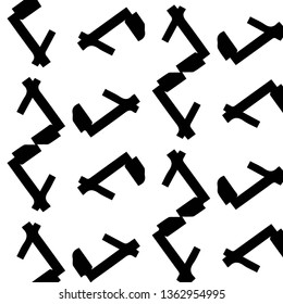 Simple black and white vector illustration. Abstract geometric background pattern