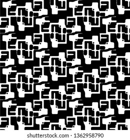 Simple black and white vector illustration. Abstract geometric background pattern