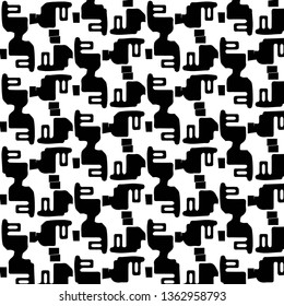 Simple black and white vector illustration. Abstract geometric background pattern