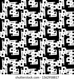Simple black and white vector illustration. Abstract geometric background pattern