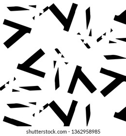 Simple black and white vector illustration. Abstract geometric background pattern