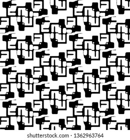 Simple black and white vector illustration. Abstract geometric background pattern