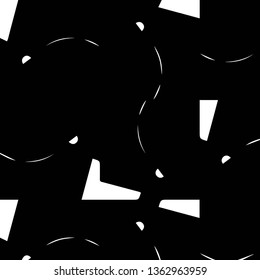 Simple black and white vector illustration. Abstract geometric background pattern