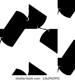 Simple black and white vector illustration. Abstract geometric background pattern