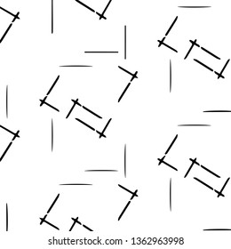 Simple black and white vector illustration. Abstract geometric background pattern