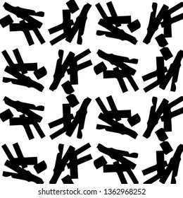 Simple black and white vector illustration. Abstract geometric background pattern