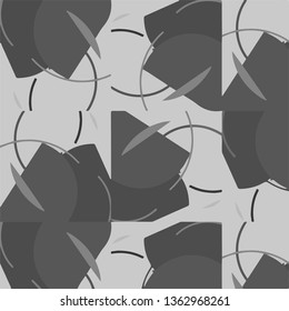 Simple black and white vector illustration. Abstract geometric background pattern