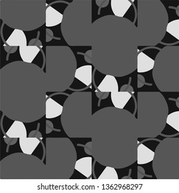 Simple black and white vector illustration. Abstract geometric background pattern