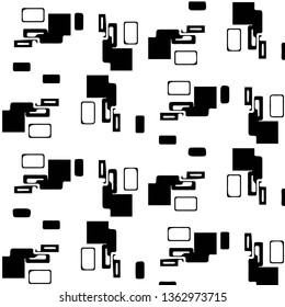 Simple black and white vector illustration. Abstract geometric background pattern