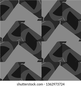 Simple black and white vector illustration. Abstract geometric background pattern