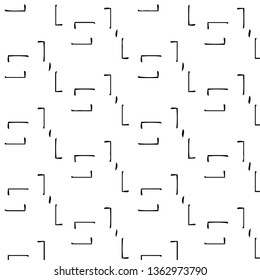 Simple black and white vector illustration. Abstract geometric background pattern